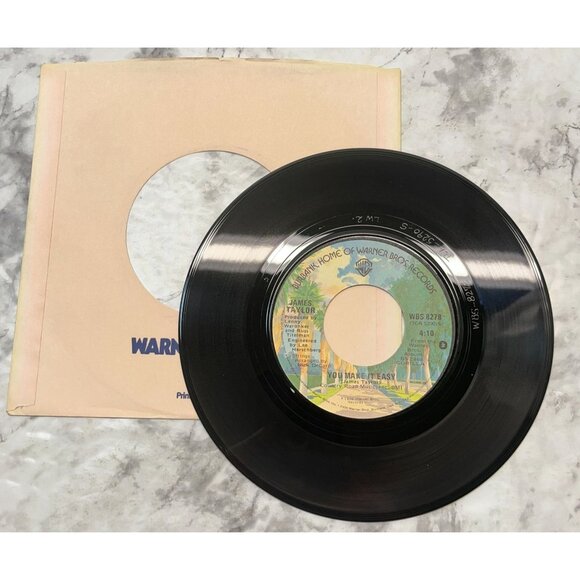 James Taylor You Make It Easy / Woman's Gotta Have It 45 Rock Vinyl 1976 - Picture 3 of 6